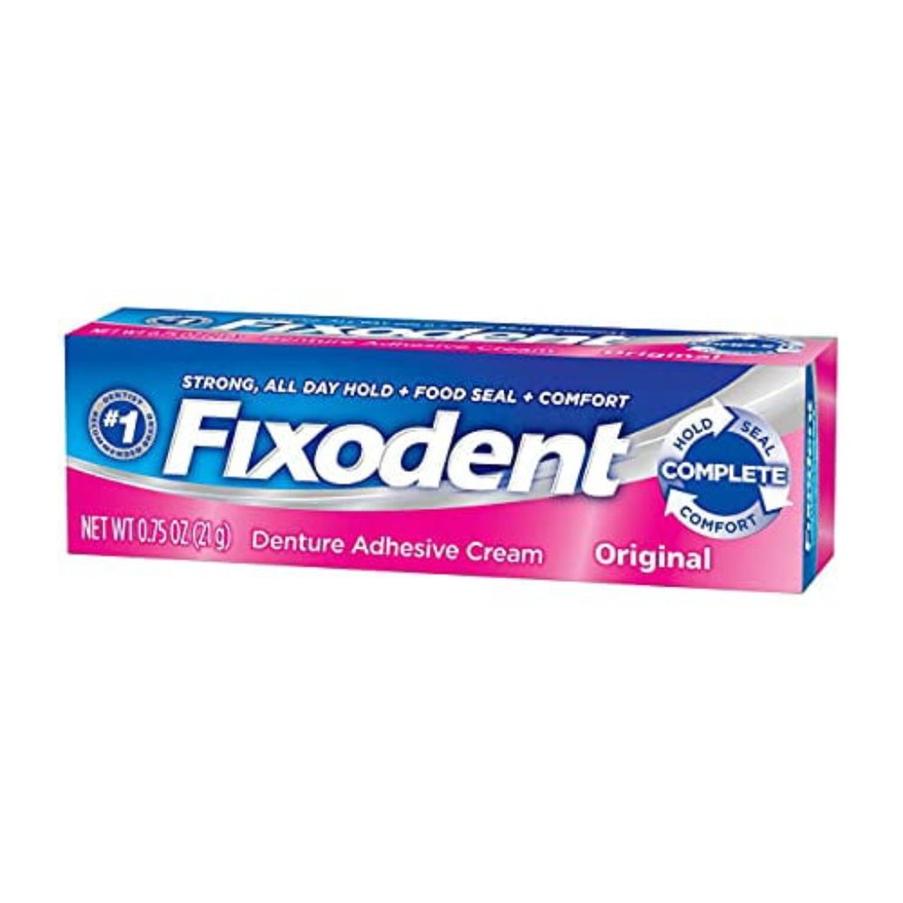 2 New Fixodent Complete Original Denture Adhesive Cream, 0.75 oz